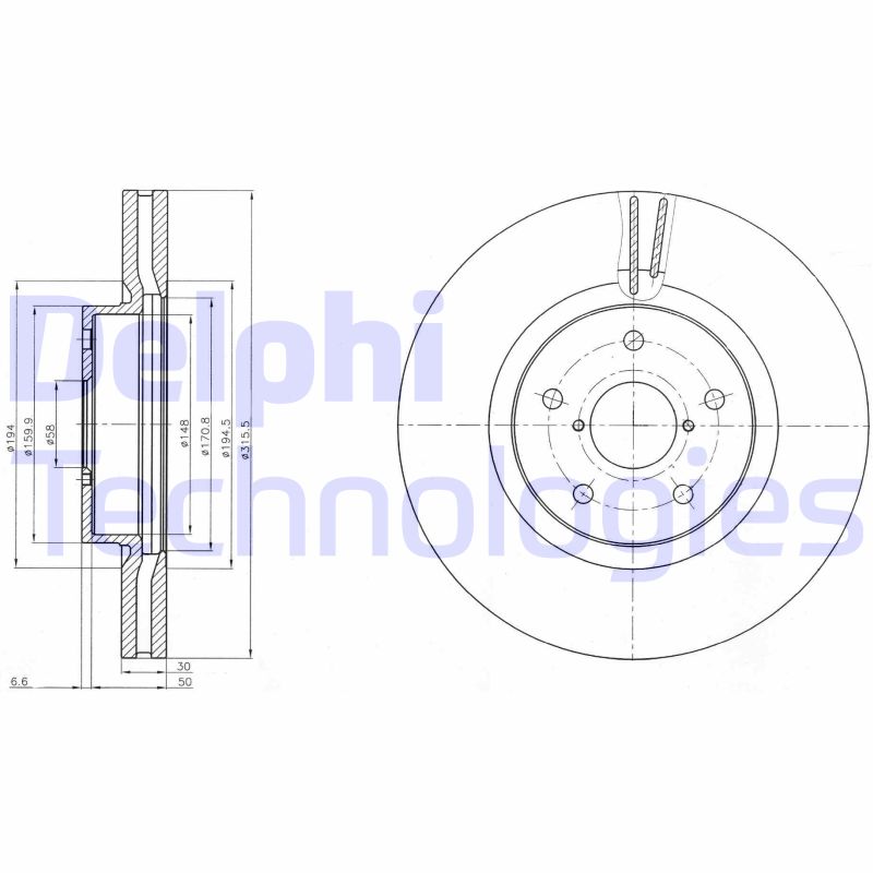 Remschijven Delphi Diesel BG9084