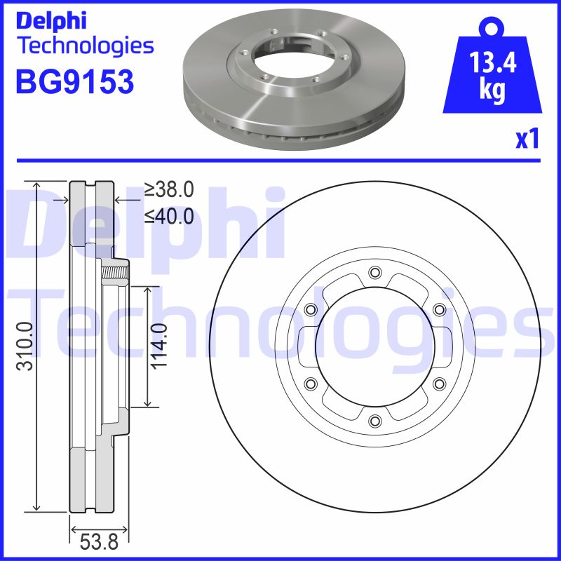 Remschijven Delphi Diesel BG9153