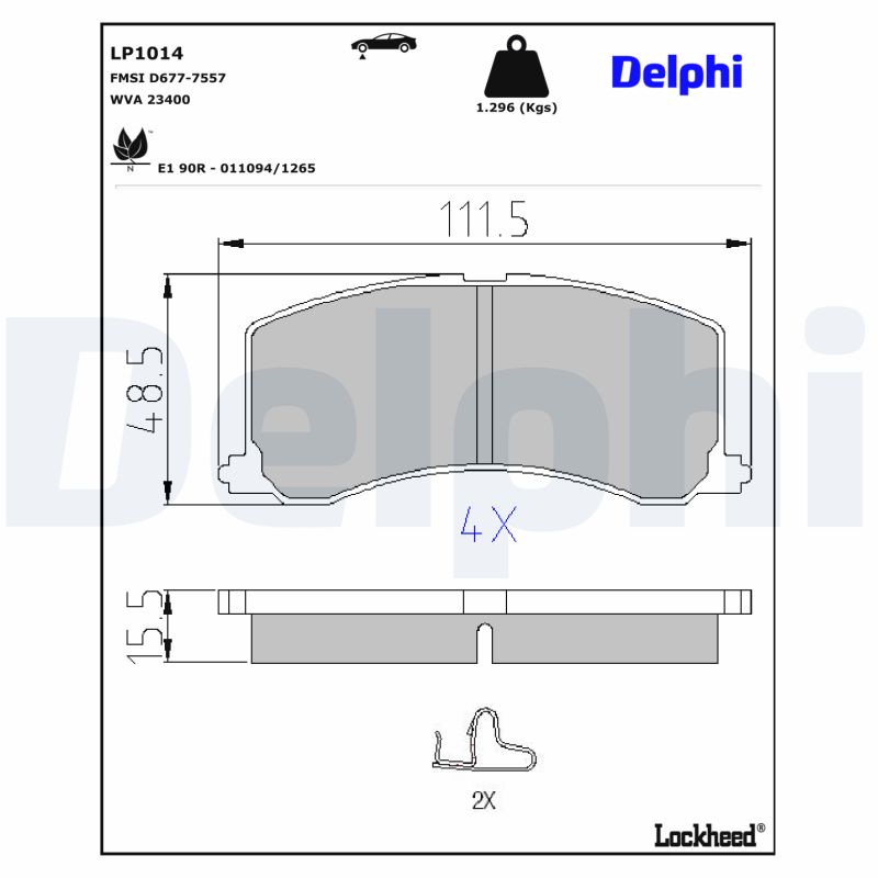 Remblokset Delphi Diesel LP1014