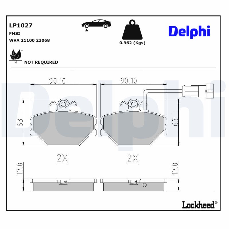 Remblokset Delphi Diesel LP1027