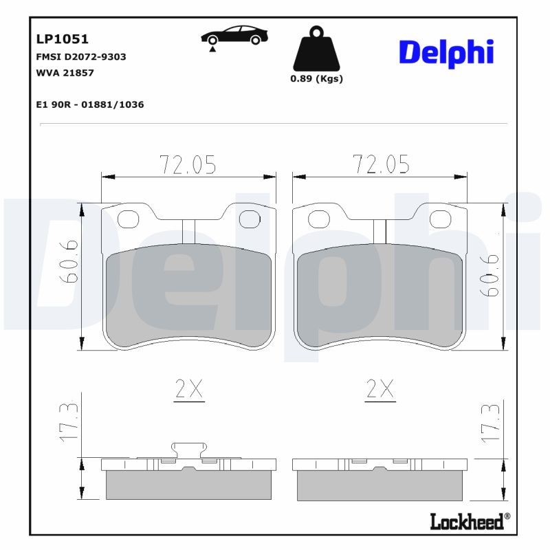 Remblokset Delphi Diesel LP1051