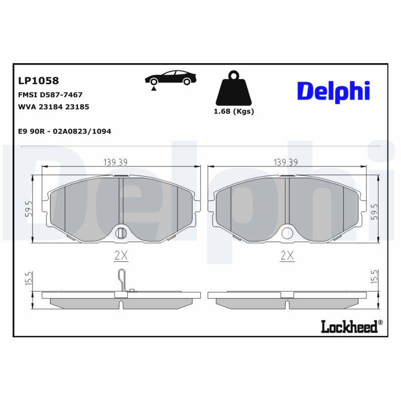 Remblokset Delphi Diesel LP1058