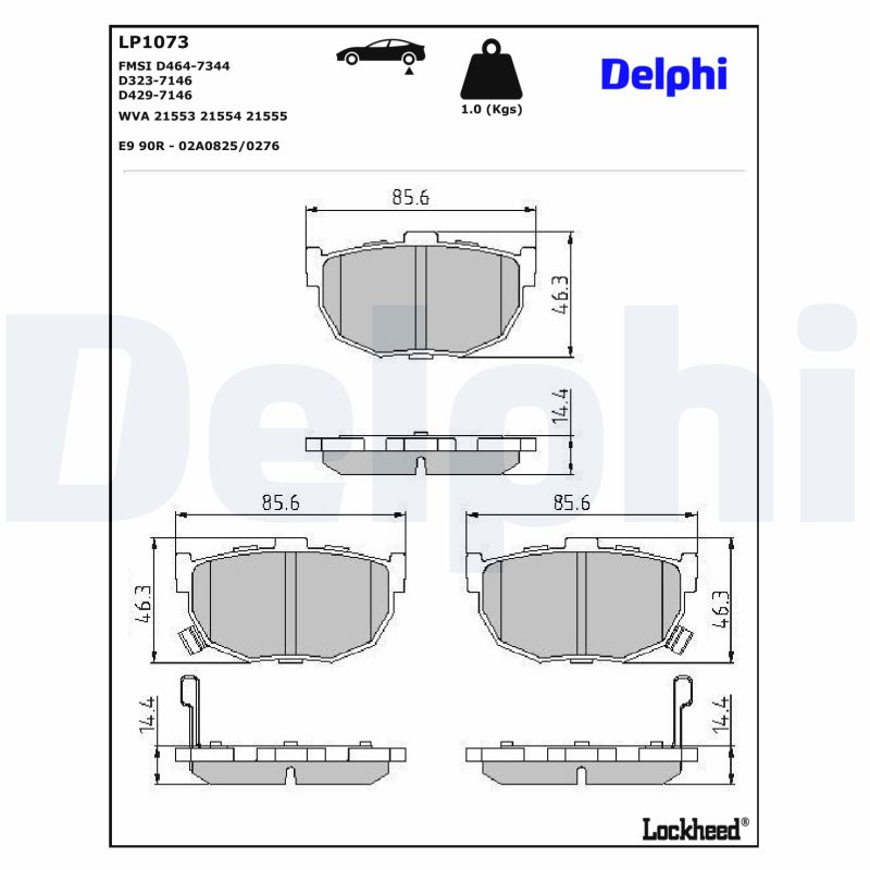 Remblokset Delphi Diesel LP1073