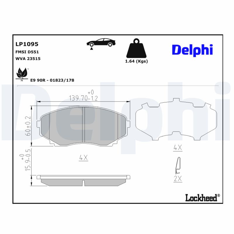 Remblokset Delphi Diesel LP1095