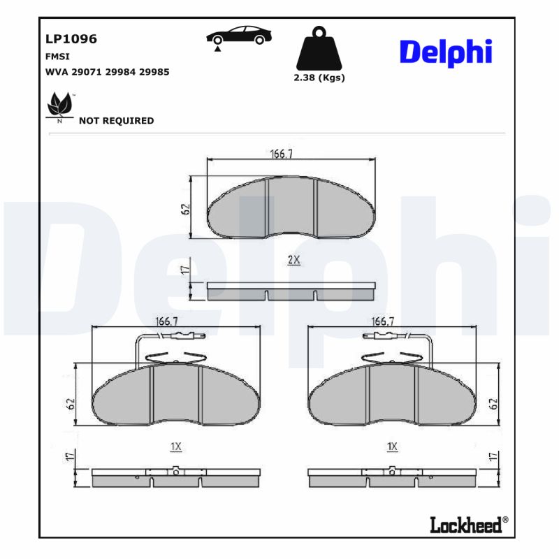Remblokset Delphi Diesel LP1096