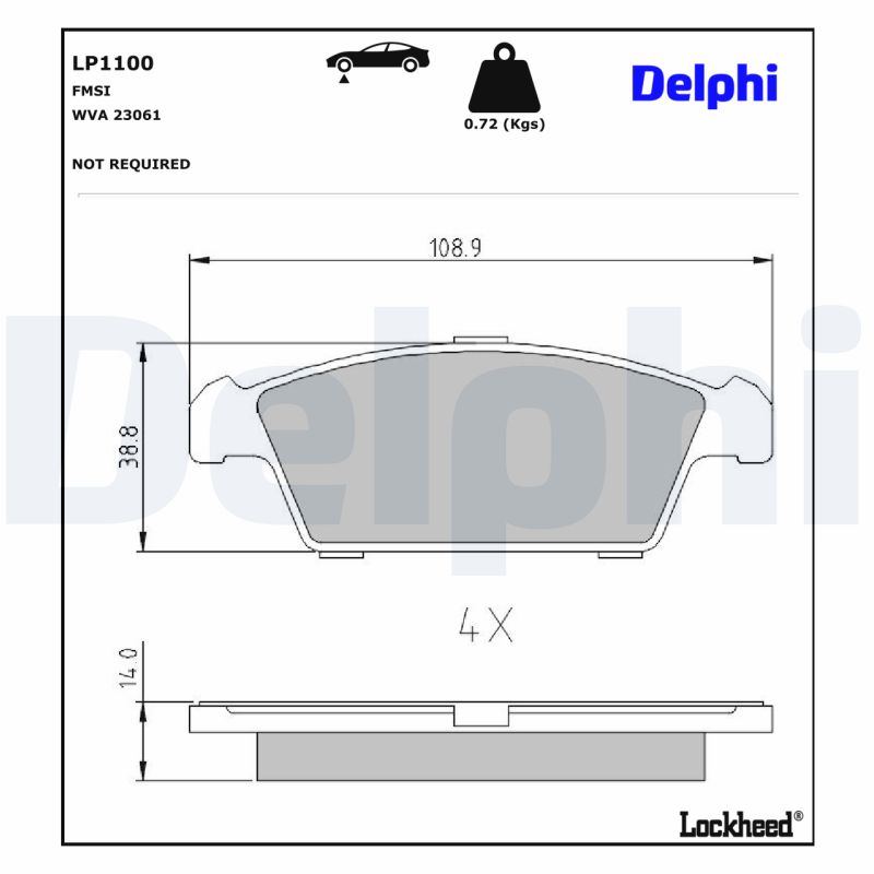 Remblokset Delphi Diesel LP1100