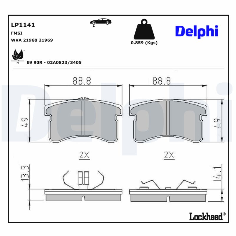 Remblokset Delphi Diesel LP1141