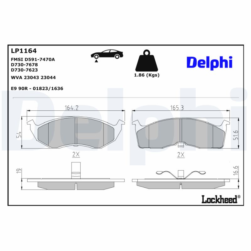 Remblokset Delphi Diesel LP1164