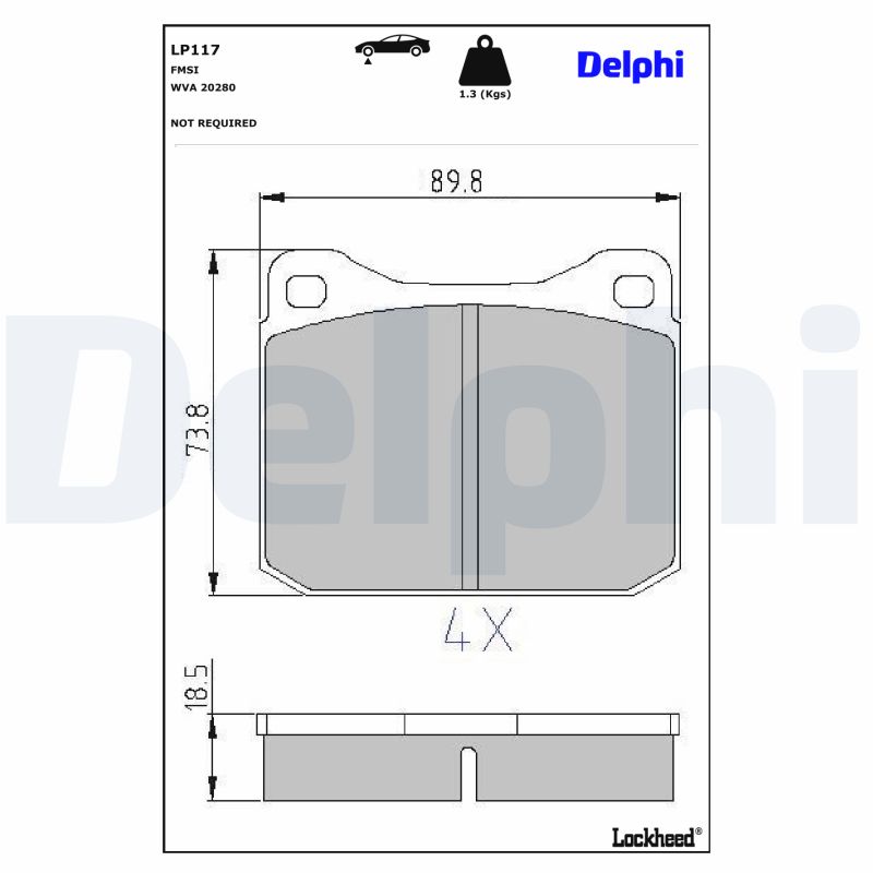 Remblokset Delphi Diesel LP117