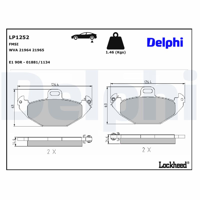 Remblokset Delphi Diesel LP1252