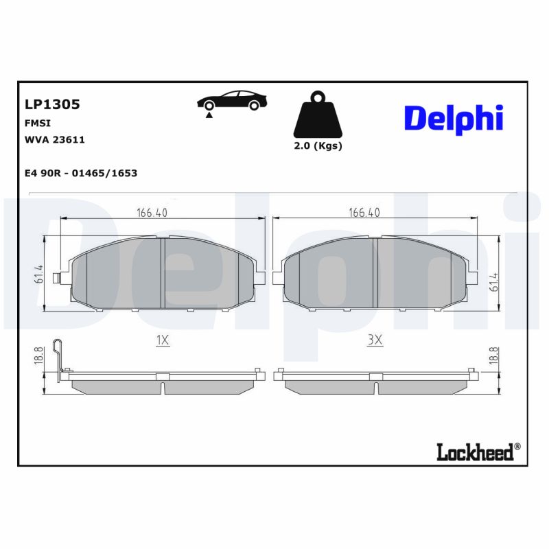 Remblokset Delphi Diesel LP1305