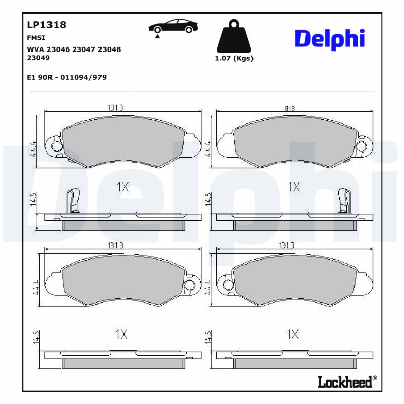 Remblokset Delphi Diesel LP1318