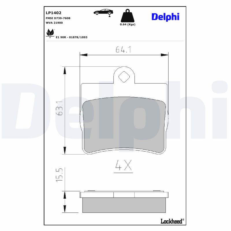 Remblokset Delphi Diesel LP1402