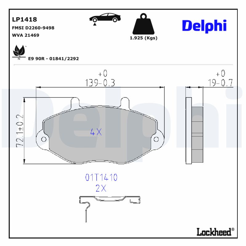 Remblokset Delphi Diesel LP1418