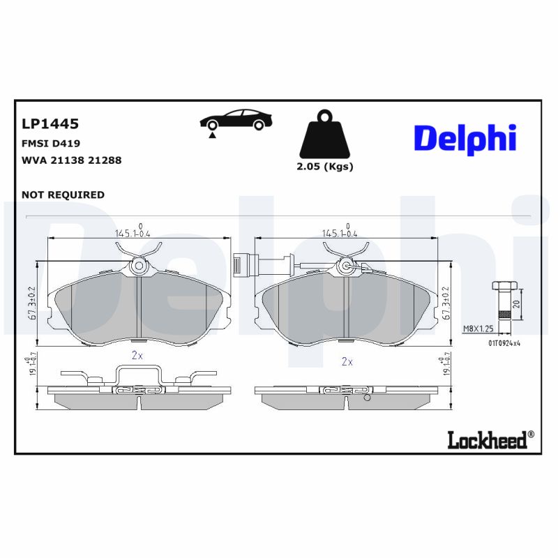 Remblokset Delphi Diesel LP1445