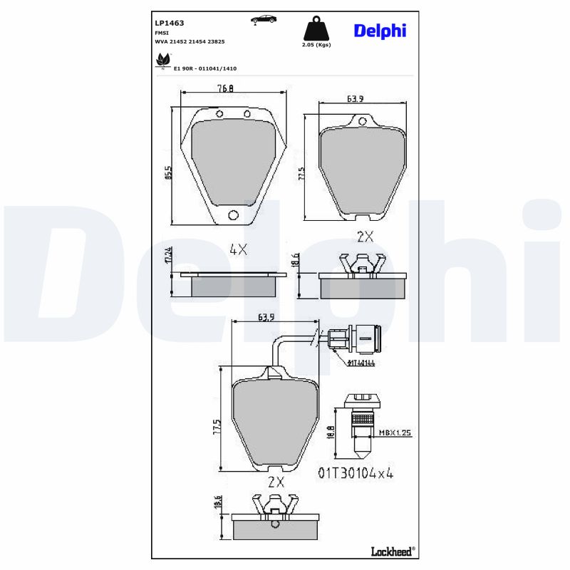 Remblokset Delphi Diesel LP1463