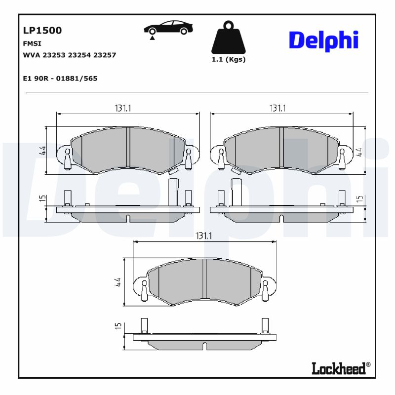 Remblokset Delphi Diesel LP1500