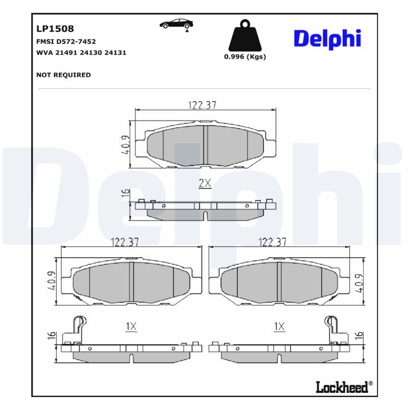 Remblokset Delphi Diesel LP1508