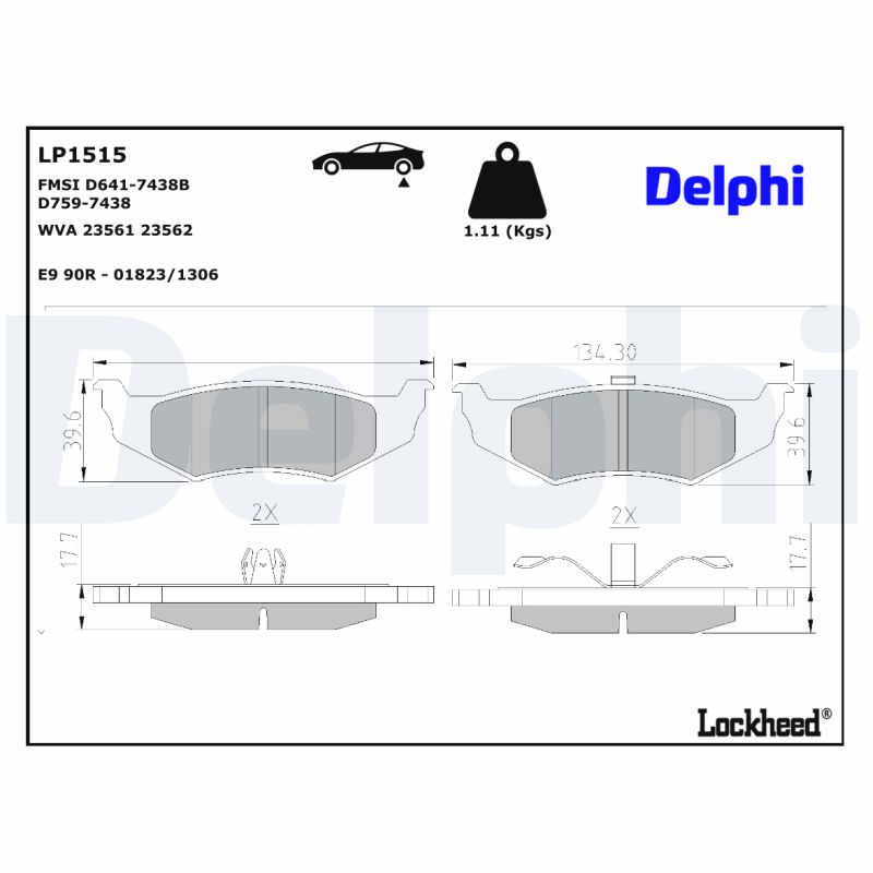 Remblokset Delphi Diesel LP1515