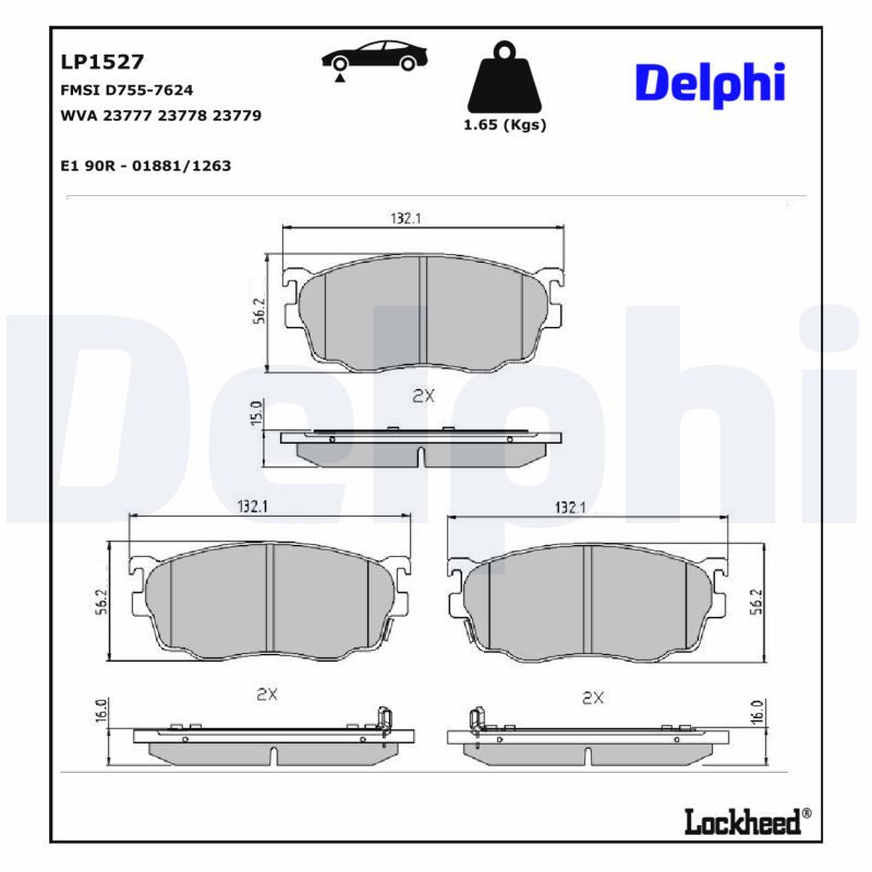 Remblokset Delphi Diesel LP1527