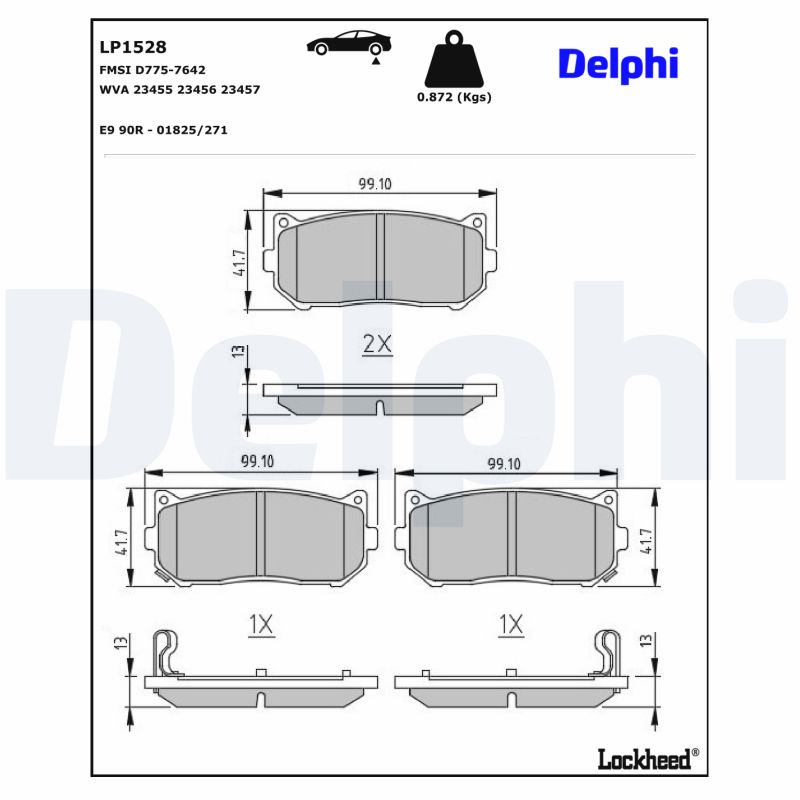 Remblokset Delphi Diesel LP1528