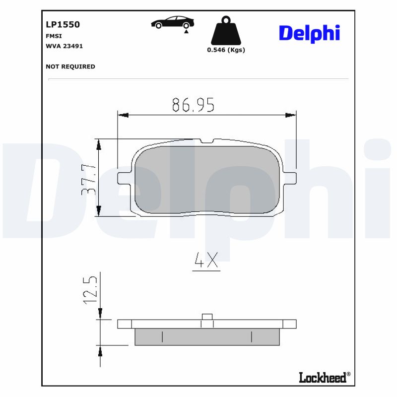 Remblokset Delphi Diesel LP1550