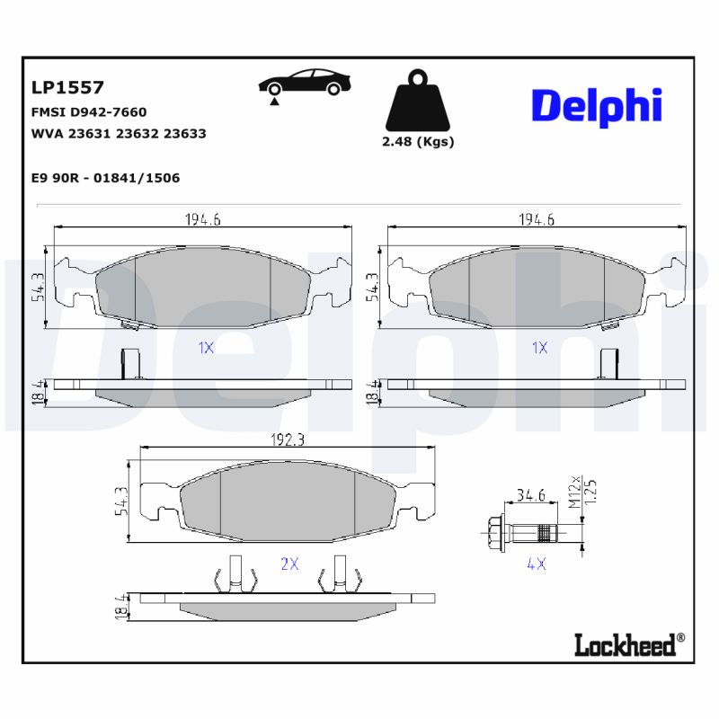 Remblokset Delphi Diesel LP1557