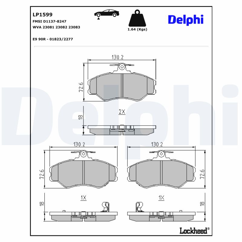 Remblokset Delphi Diesel LP1599
