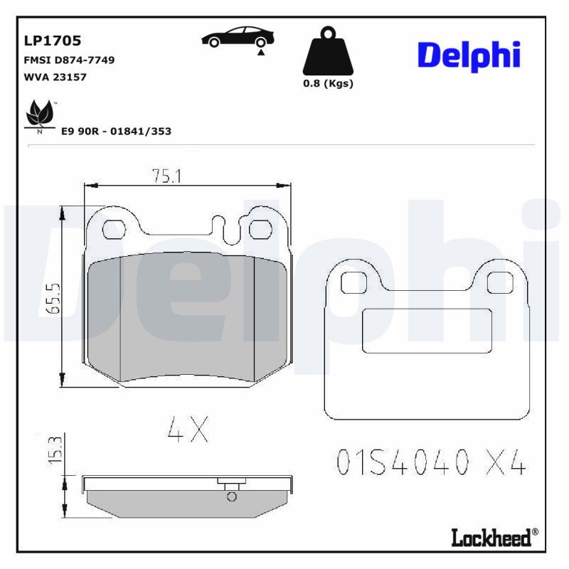 Remblokset Delphi Diesel LP1705