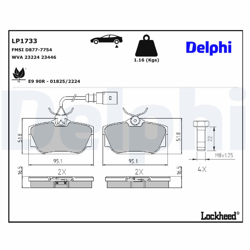 Remblokset Delphi Diesel LP1733