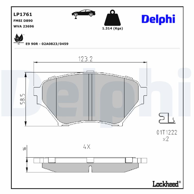Remblokset Delphi Diesel LP1761