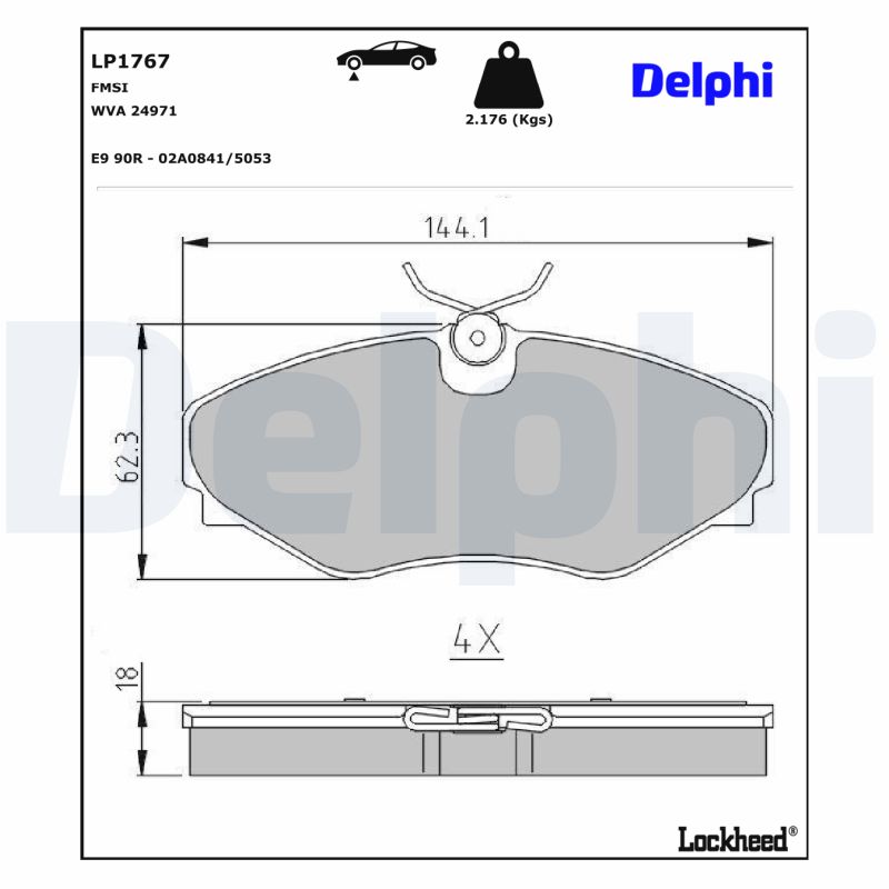 Remblokset Delphi Diesel LP1767