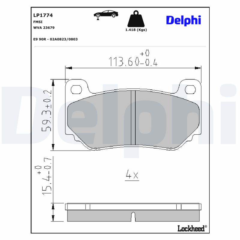 Remblokset Delphi Diesel LP1774