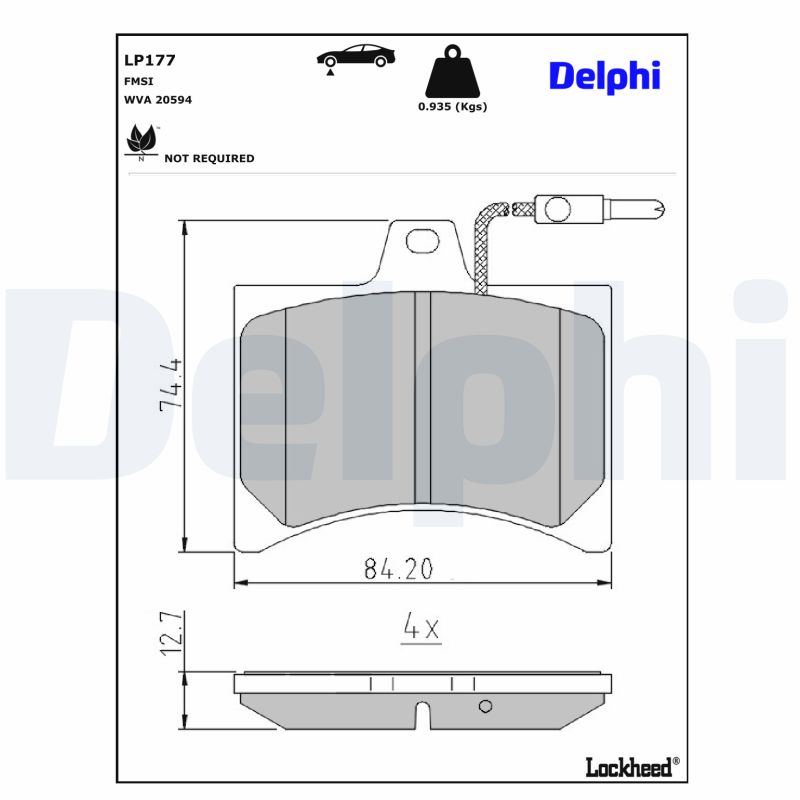 Remblokset Delphi Diesel LP177