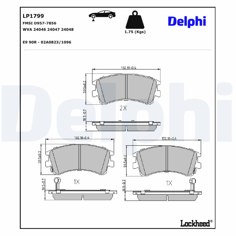 Remblokset Delphi Diesel LP1799