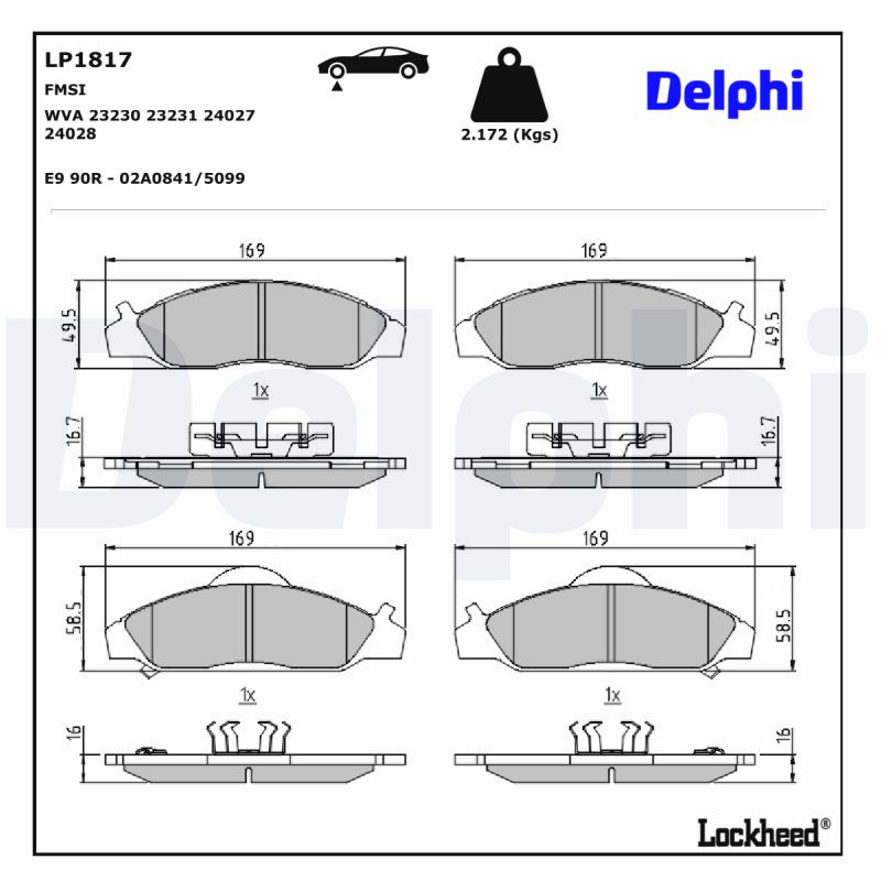 Remblokset Delphi Diesel LP1817