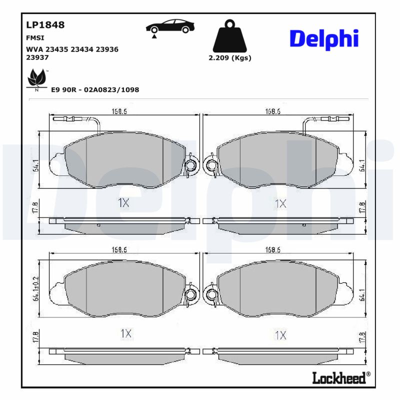 Remblokset Delphi Diesel LP1848