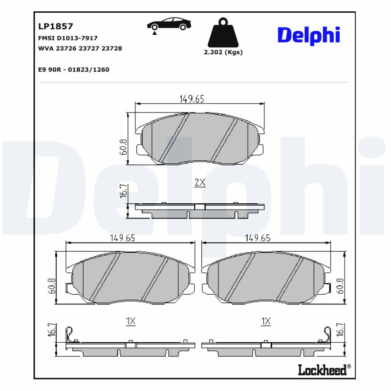Remblokset Delphi Diesel LP1857