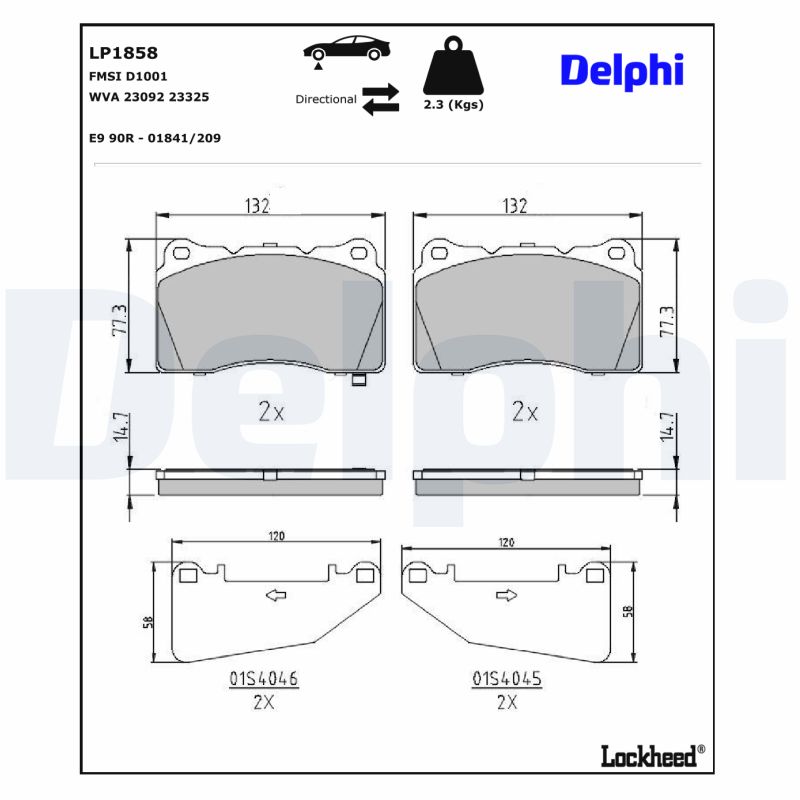 Remblokset Delphi Diesel LP1858