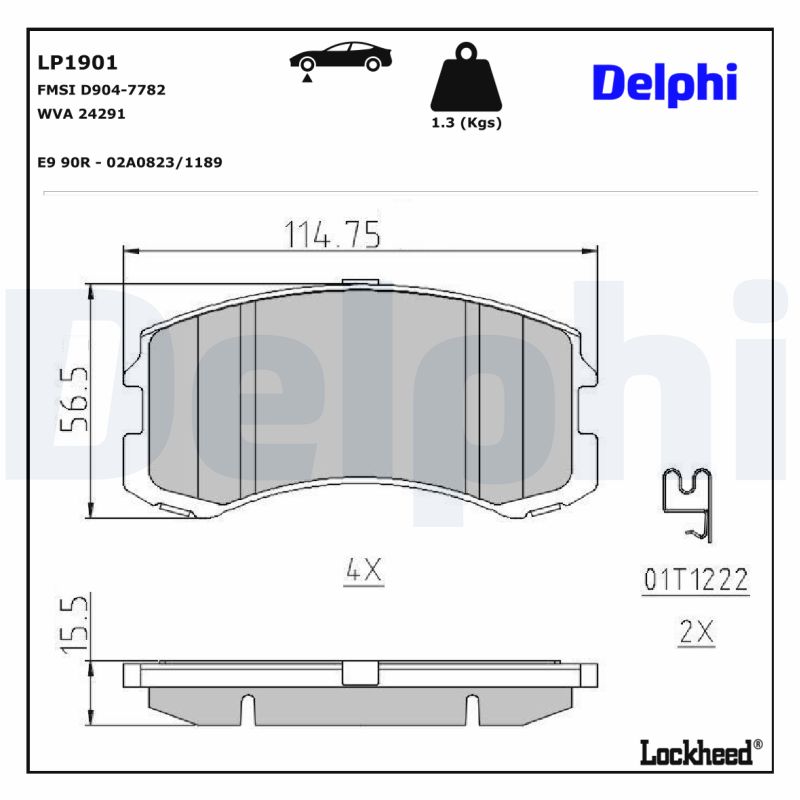 Remblokset Delphi Diesel LP1901
