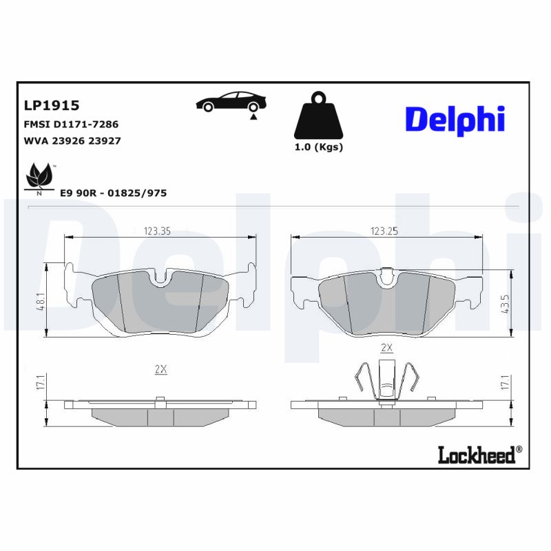 Remblokset Delphi Diesel LP1915