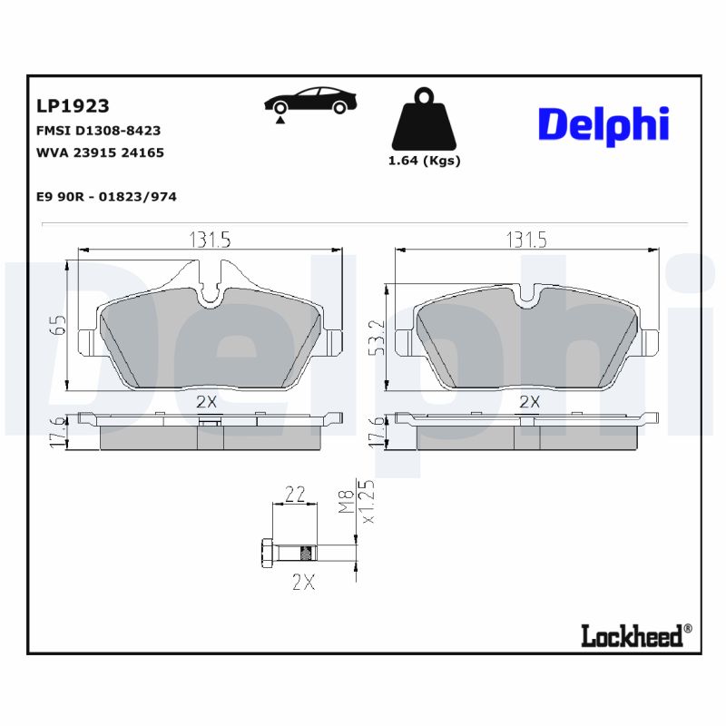Remblokset Delphi Diesel LP1923