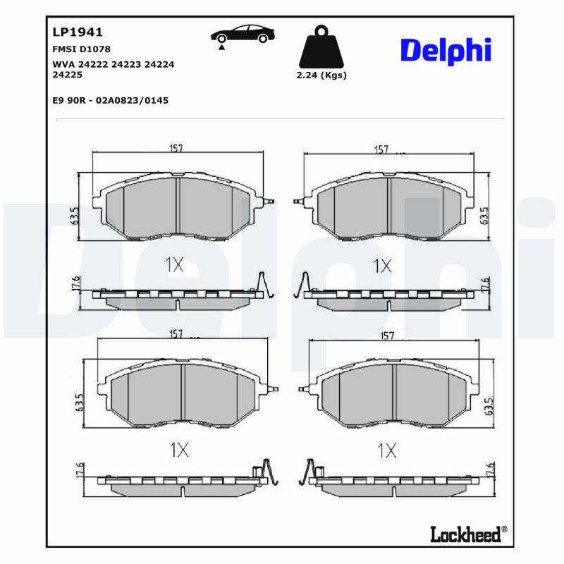Remblokset Delphi Diesel LP1941