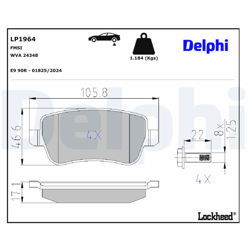 Remblokset Delphi Diesel LP1964