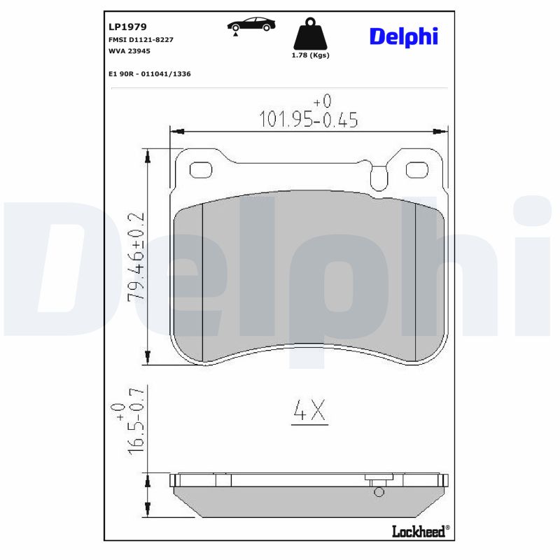 Remblokset Delphi Diesel LP1979