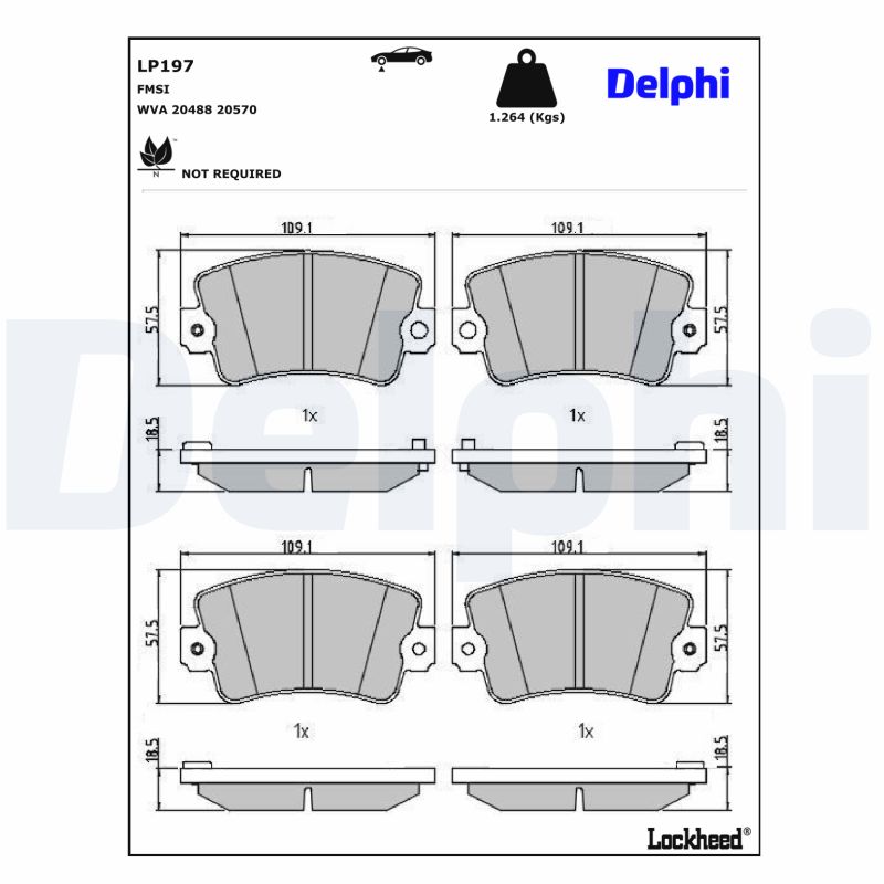 Remblokset Delphi Diesel LP197