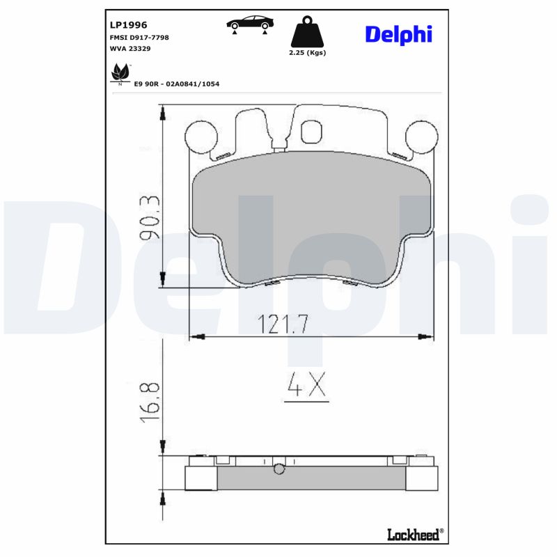 Remblokset Delphi Diesel LP1996