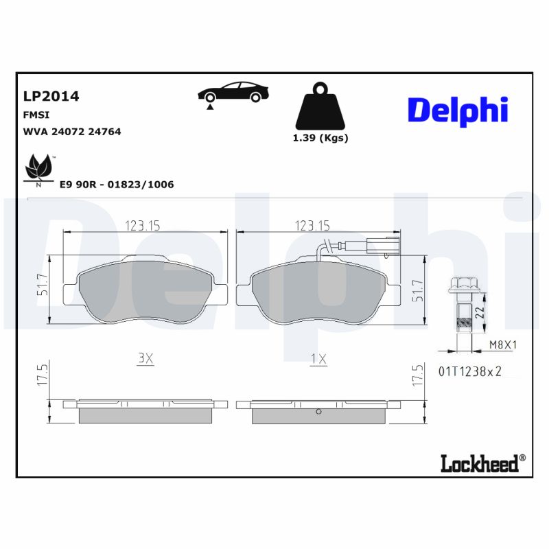 Remblokset Delphi Diesel LP2014