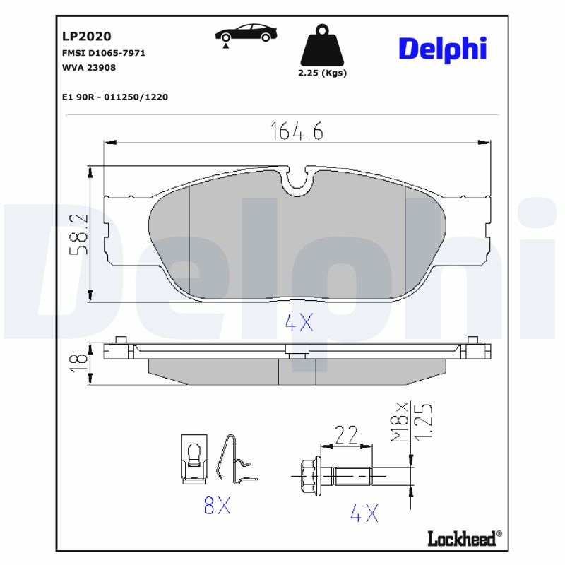 Remblokset Delphi Diesel LP2020