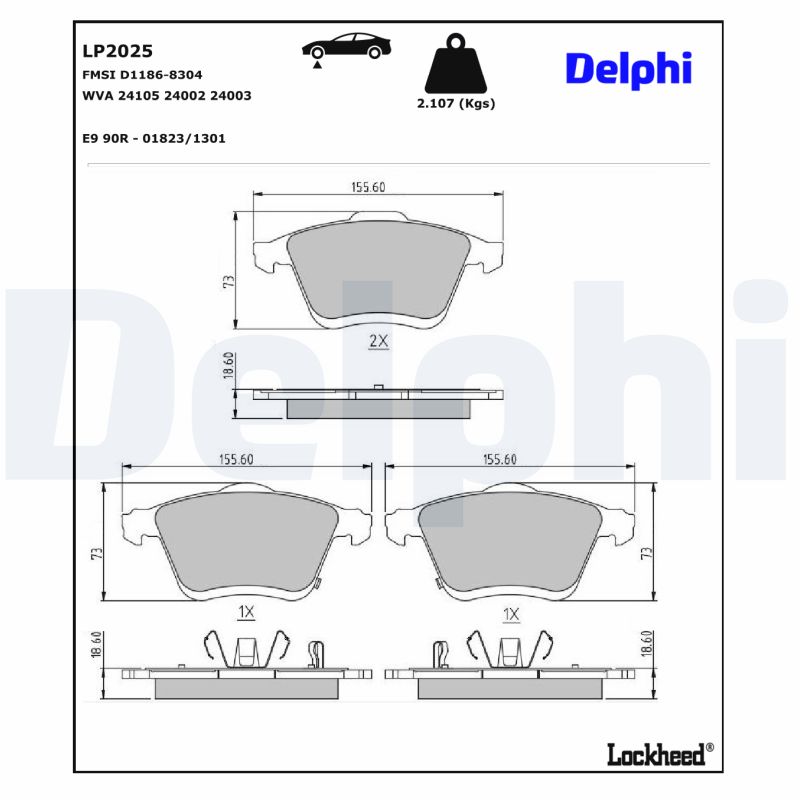 Remblokset Delphi Diesel LP2025